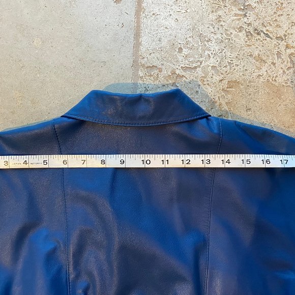 PENTIK Genuine Leather Jacket Blue - Picture 9 of 10
